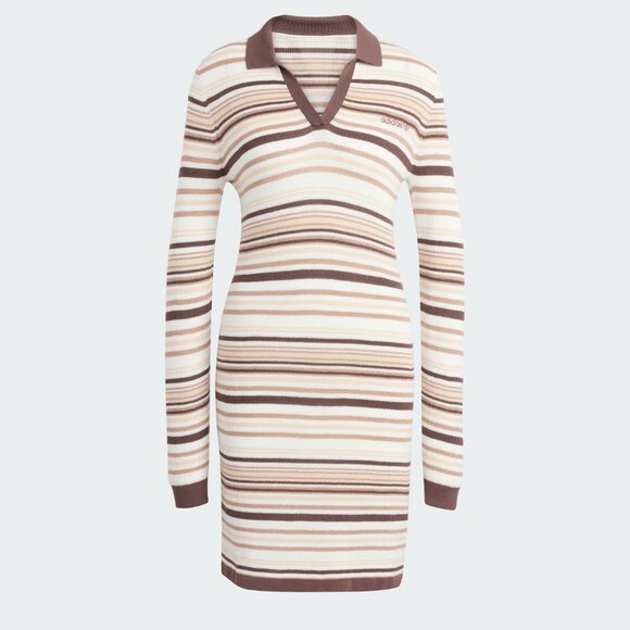 ADIDAS ORIGINALS STRIPED KNIT DRESS - Picture 1 of 5